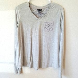3 for $15 Long Sleeve Grey Top